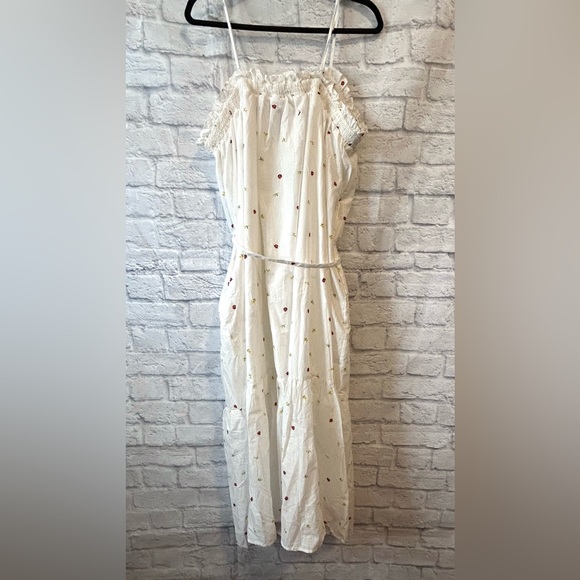 Modcloth Ladybug Picnic Midi Sundress, ivory, size 2x - Picture 3 of 8